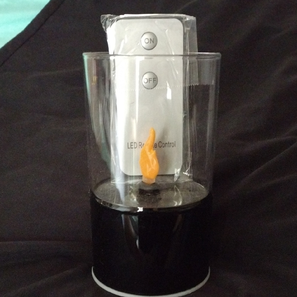 LED Candle with Remote Control - Black